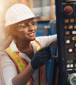 girl at electronics board