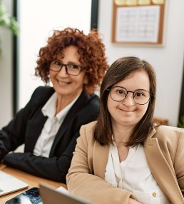 lady with down syndrome girl