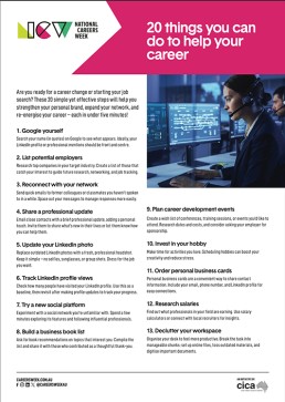 20 things you can do to help your career