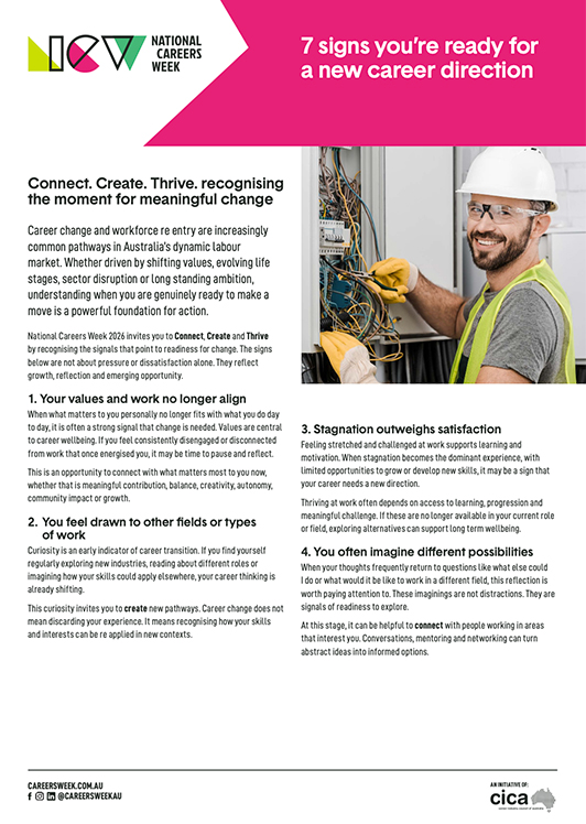 NCW 2026 7 signs you are ready for a new career direction\