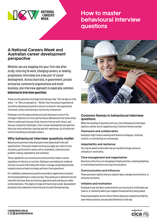 NCW 2026 How to master behavioural interview questions